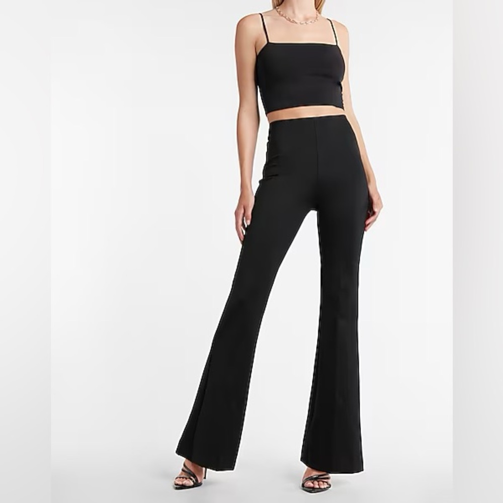 Express Super High Waisted Body Contour Built-in Compression Flare Pant